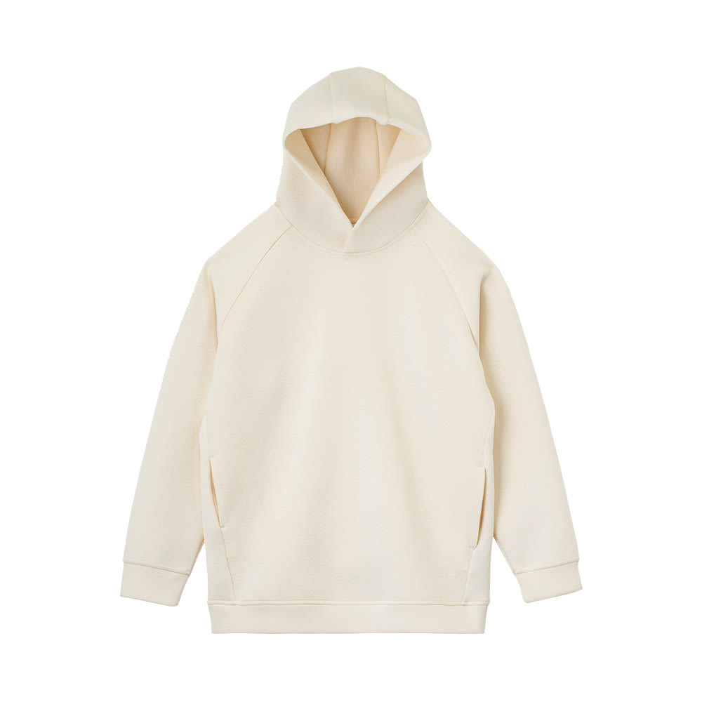 【美品✴︎】yori 撥水ストレッチパーカー アイボリー ドライストレッチプルオーバーパーカー（ポリジン加工）の通販