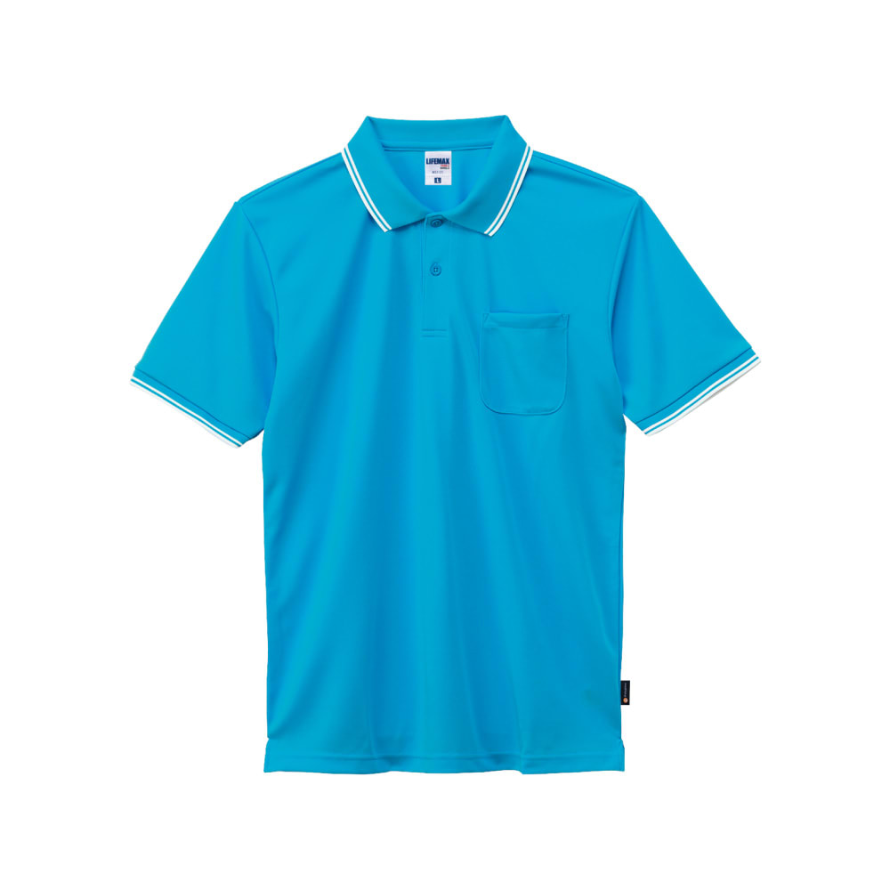 ライン入りベーシックドライポロシャツ（ポリジン加工）の通販