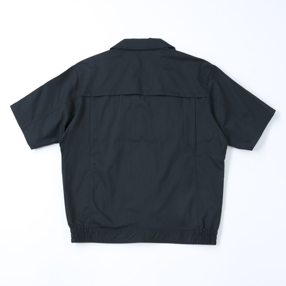 ブルゾン 半袖 メンズ UNIWEAR ユニウェア 585 サックス 日本製生地使用 半袖ブルゾン（作業着）の通販-オリジナル/オーダーウェアのカメオカ