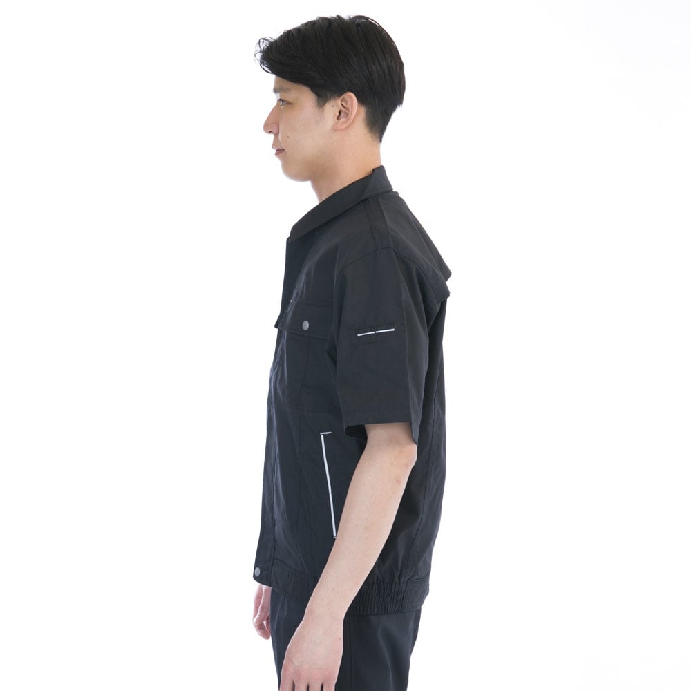 ブルゾン 半袖 メンズ UNIWEAR ユニウェア M-961 日本製生地使用 半袖ブルゾン（男女兼用）の通販-オリジナル/オーダーウェアの