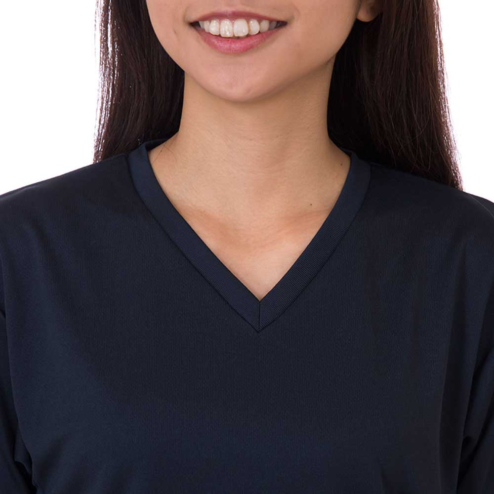 ドライメッシュVネック　Tシャツ　れもんちゃん　涼香　C86　フリーサイズ ストライプ重ね着風VネックTシャツ【大きいサイズ有】 通販