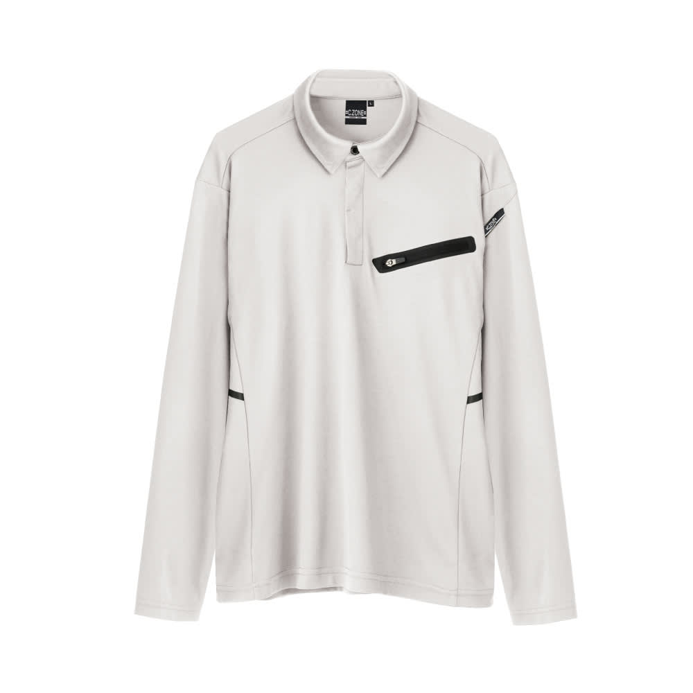 001GUCCI グレー 長袖ポロシャツ GG柄 WOMEN'S 長袖 ポロシャツ 紺野ゆり グレー | ゴルフ