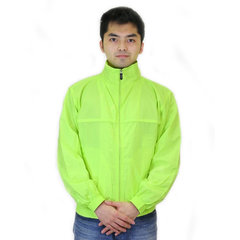 【デッドストック】トラックジャケット 刺繍ワッペン デカロゴ 緑×白 4L